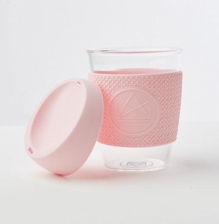 Neon Kactus Reusable Glass Coffee Cup - 340ml